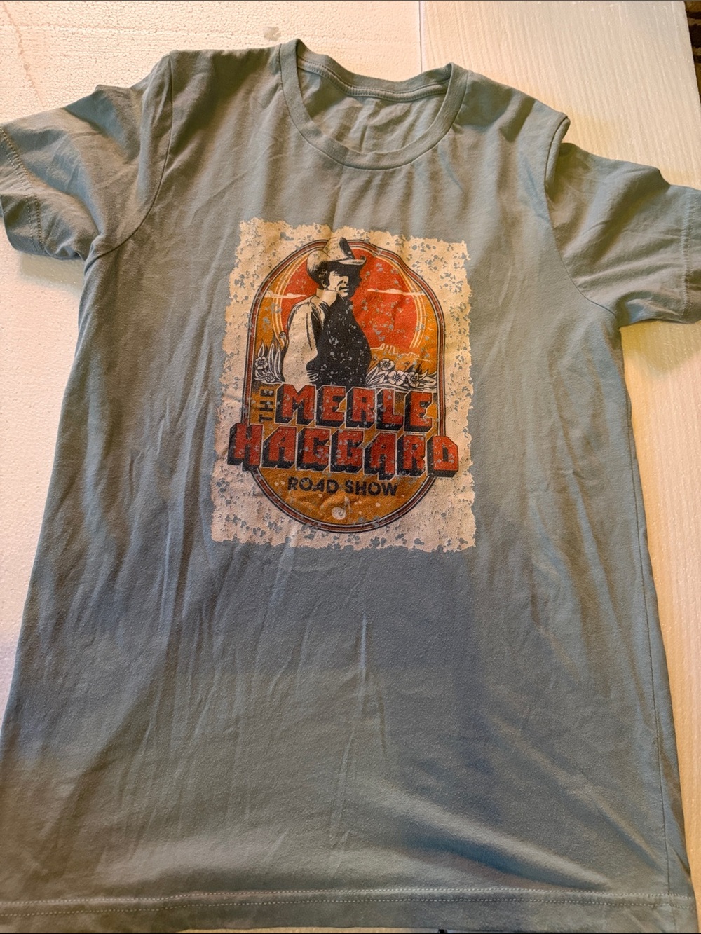 Merle Haggard T-shirt Tee Ladies Medium M
